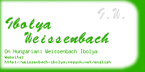 ibolya weissenbach business card